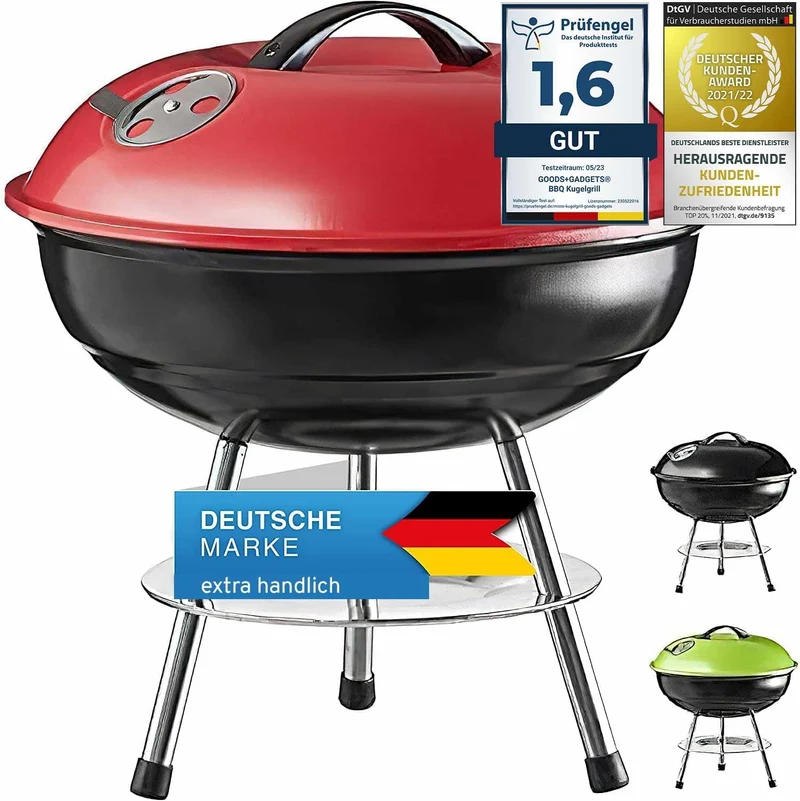 Micro BBQ Kugelgrill - Kompakter Holzkohle-Reisegrill für Camping