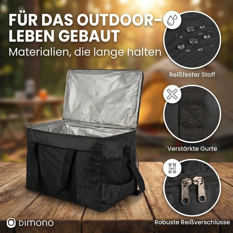 XXL Kühltasche 45L - Isolierte Thermotasche für Picknick & Camping
