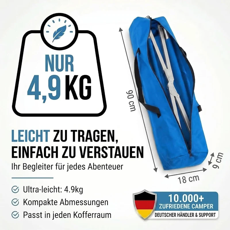 Faltbares Army Feldbett aus Aluminium - Stabiles Campingbett
