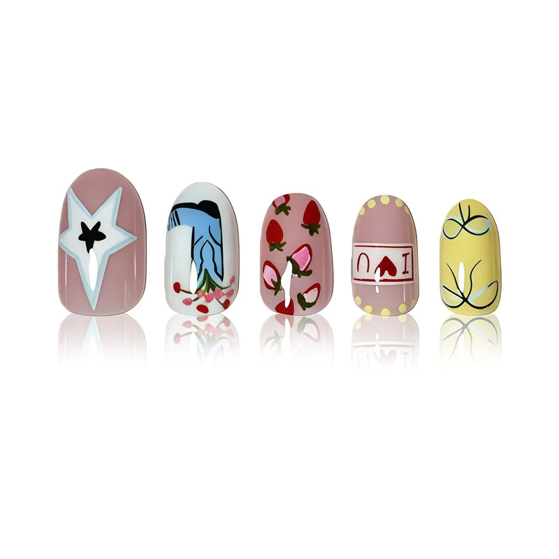Künstlerisches Florales Nagelkunst Set Karnz