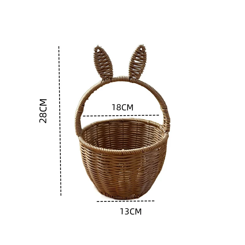 Decorative Bunny Ears Woven Basket Stornfield