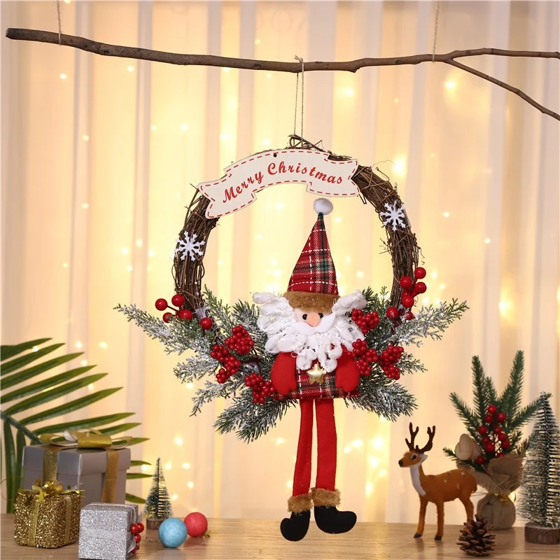 Decorative Burlap Christmas Wreath Stornfield
