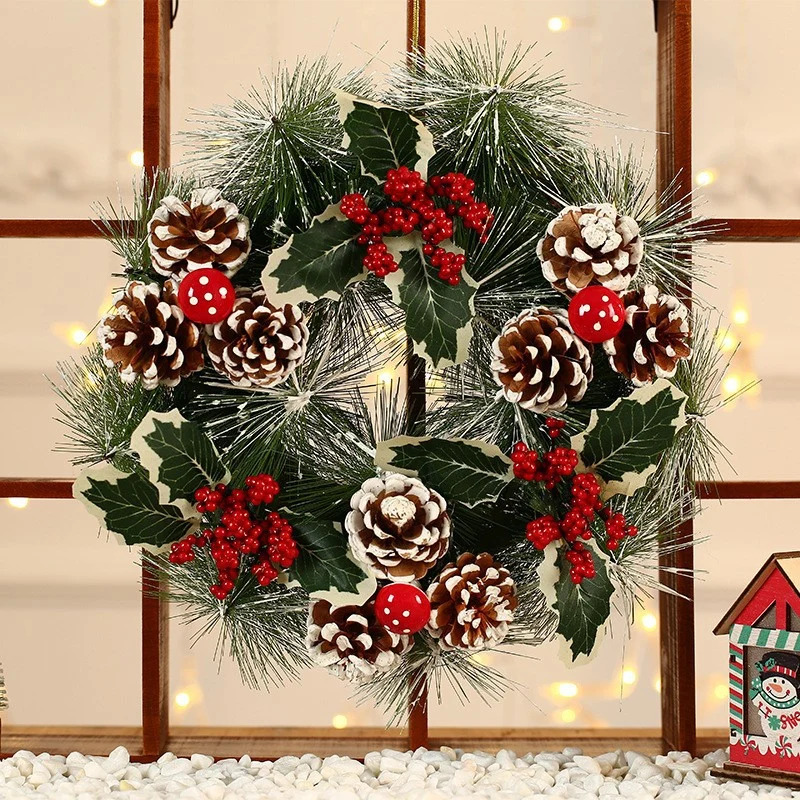 Decorative Burlap Christmas Wreath Stornfield