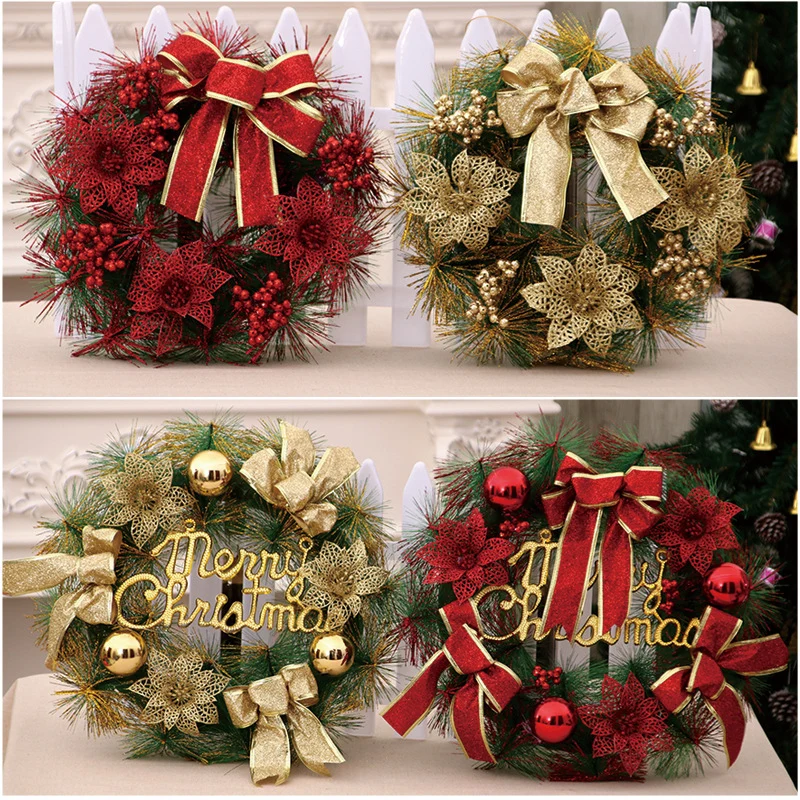 Decorative Burlap Christmas Wreath Stornfield
