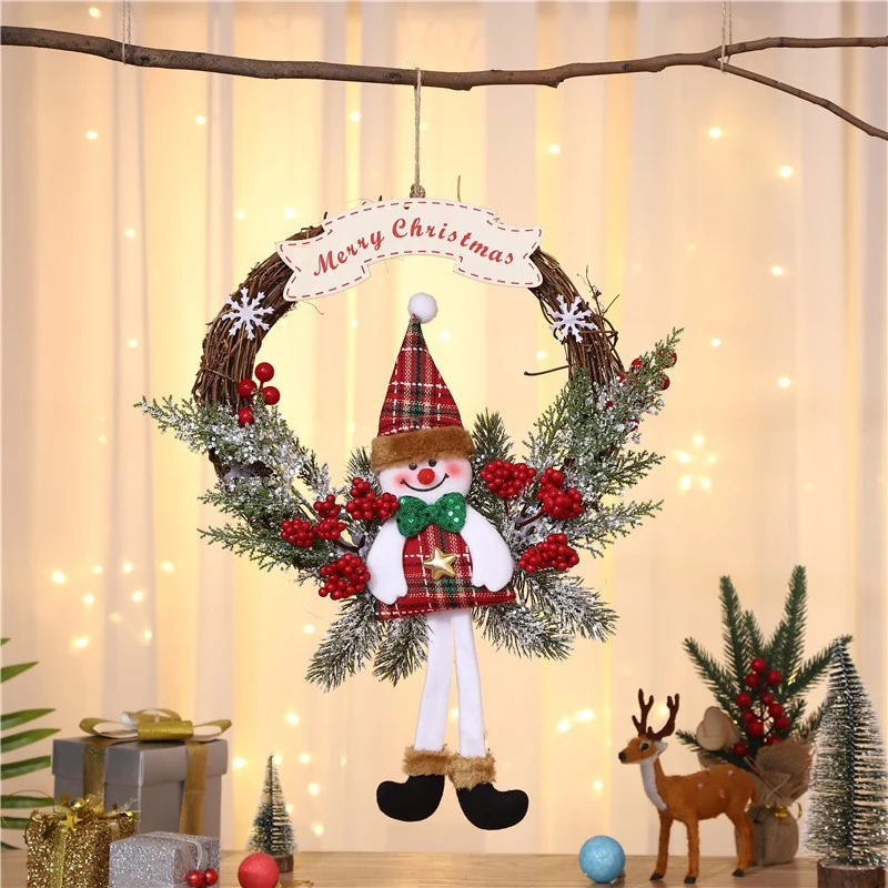 Decorative Burlap Christmas Wreath Stornfield