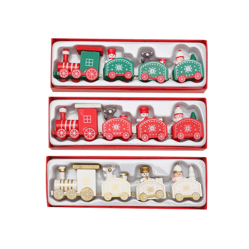 Christmas-Themed Wooden Train Decoration Stornfield