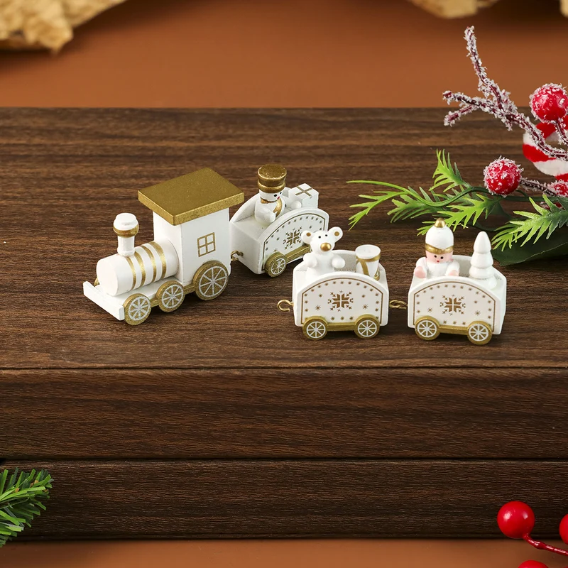 Christmas-Themed Wooden Train Decoration Stornfield