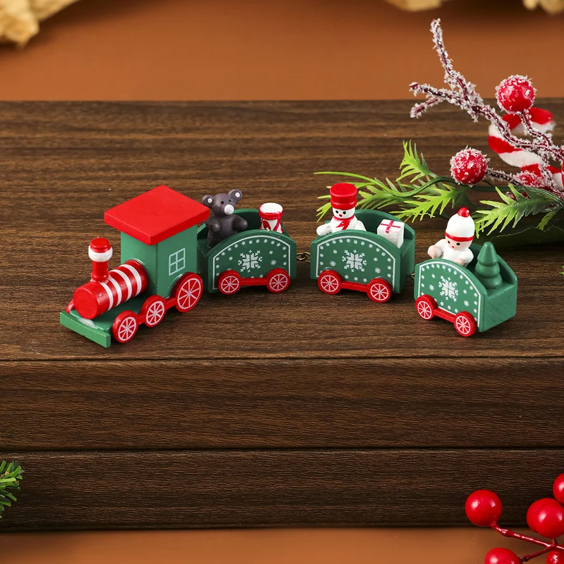 Christmas-Themed Wooden Train Decoration Stornfield