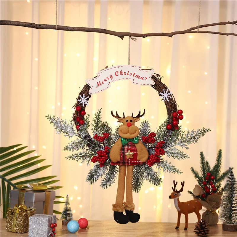 Christmas-themed Hanging Wreath Stornfield