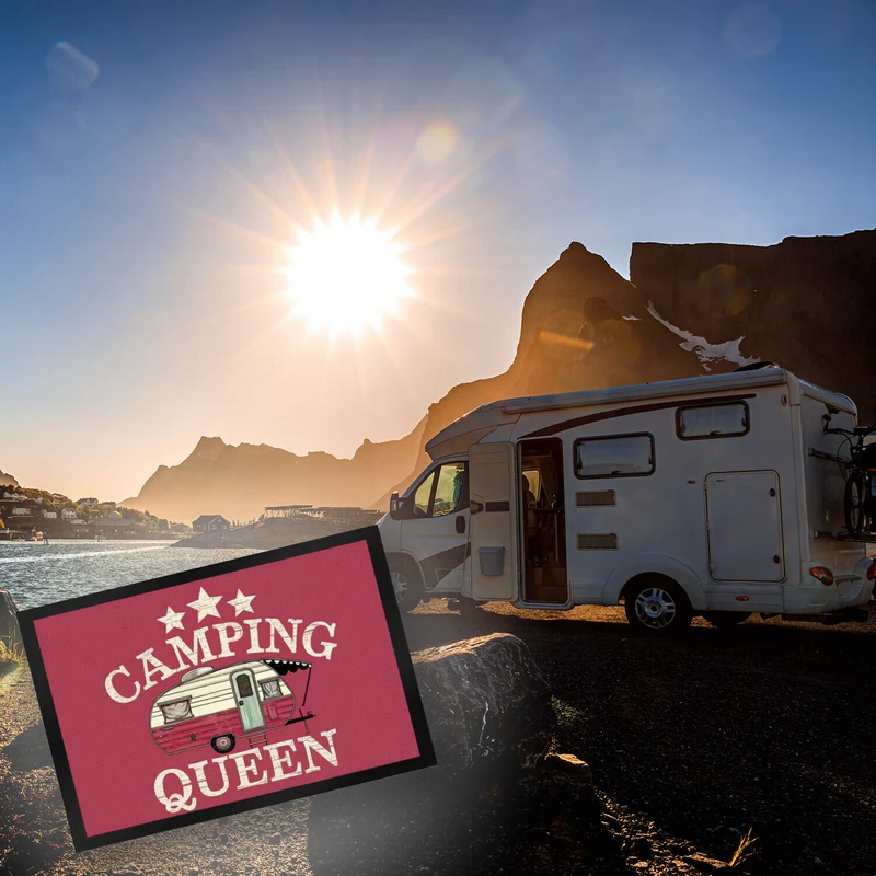Camping Queen Wohnwagen Fußmatte in 35x50 cm