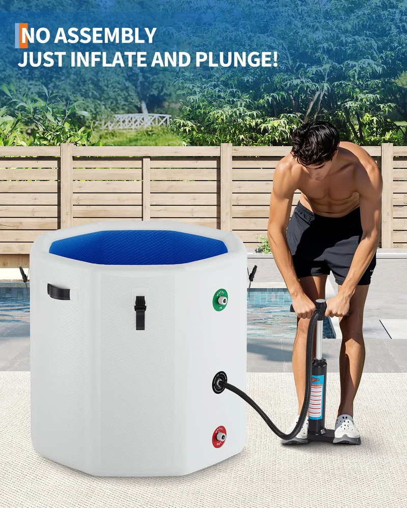 Vasca da bagno ghiacciata Garvee per atleti, XXL, 186 galloni, PVC di grado militare, coperchio isolato, portatile, per fitness e svago, compatibile con refrigeratori d'acqua