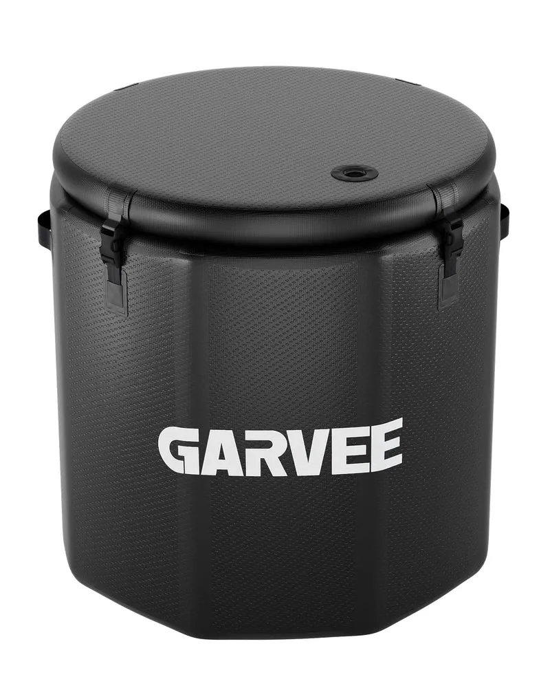 Vasca da bagno ghiacciata Garvee XXL per atleti, 186 galloni, PVC di grado militare, compatibile con refrigeratori d'acqua, portatile, coperchio isolato, sport e tempo libero