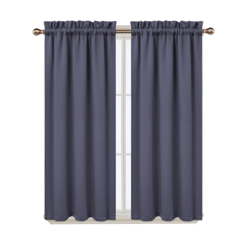 Tende oscuranti Garvee, 2 pezzi, per finestre, soggiorno, cucina, camera da letto, 26x45 pollici, grigio scuro