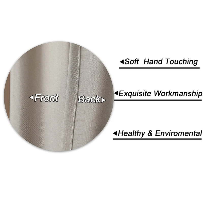 Garvee Set di 2 tende semi-café moderne impermeabili con motivo a nido d'ape per piccole finestre della cucina 76x76 cm tortora