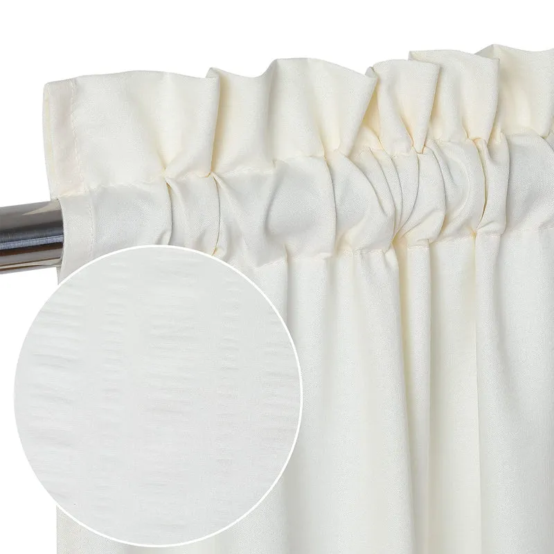 Tende da cucina impermeabili Garvee con texture in rilievo, color caffè, mezza finestra, 150x15 cm, beige, per cucina e bagno