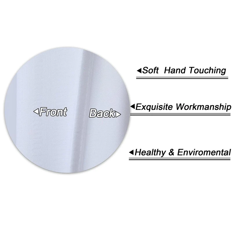 Tende da cucina impermeabili Garvee con trama in rilievo, tende corte color caffè per finestre di bagno e cucina, 2x30x30 pollici, bianco
