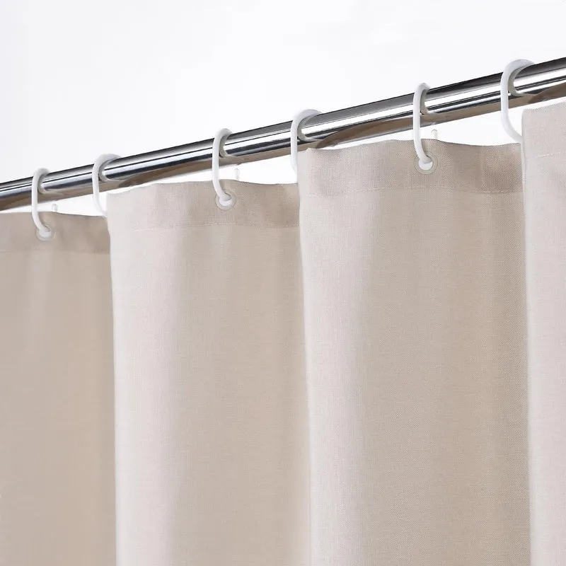 Garvee Duschvorhang Leinenoptik 240GSM Schwer Stoff Wasserdicht Elfenbein 150x200cm Für Badezimmer