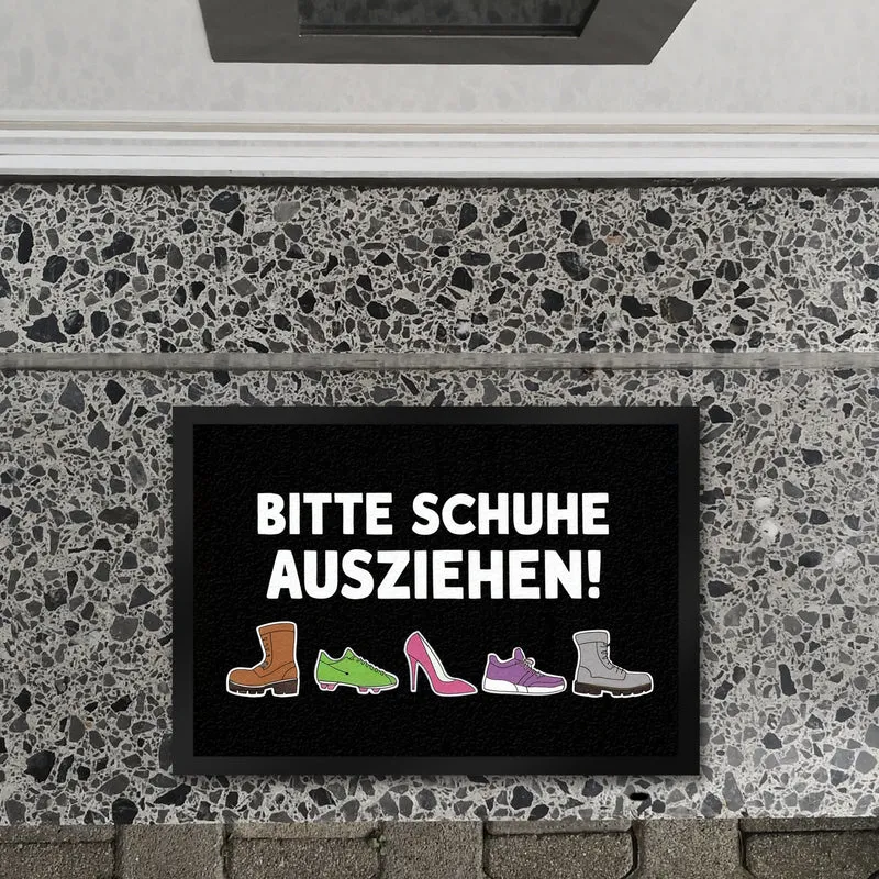 Bitte Schuhe ausziehen Fußmatte in 35x50 cm