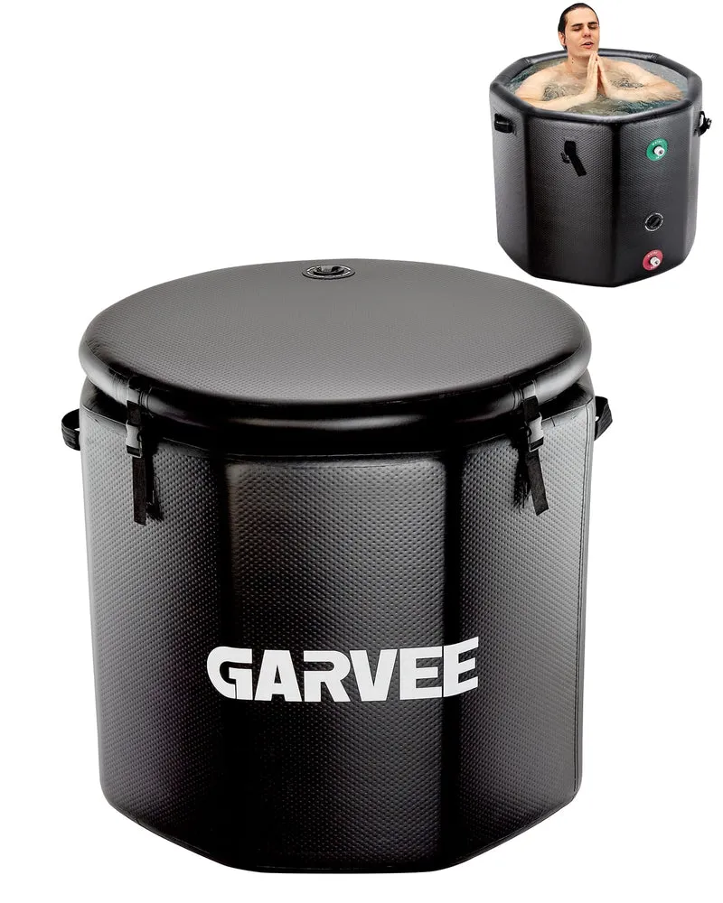Vasca da bagno ghiacciata Garvee per atleti, 176 galloni, PVC di grado militare, coperchio isolato, portatile, per attività ricreative