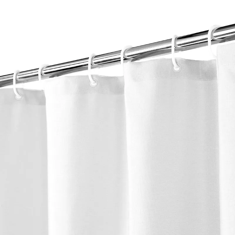 Garvee Schwerer Flachs-Leinen-Duschvorhang 240GSM, Wasserabweisend, Hotelstil, Polyester, Dunkelgrau, 152x200 cm