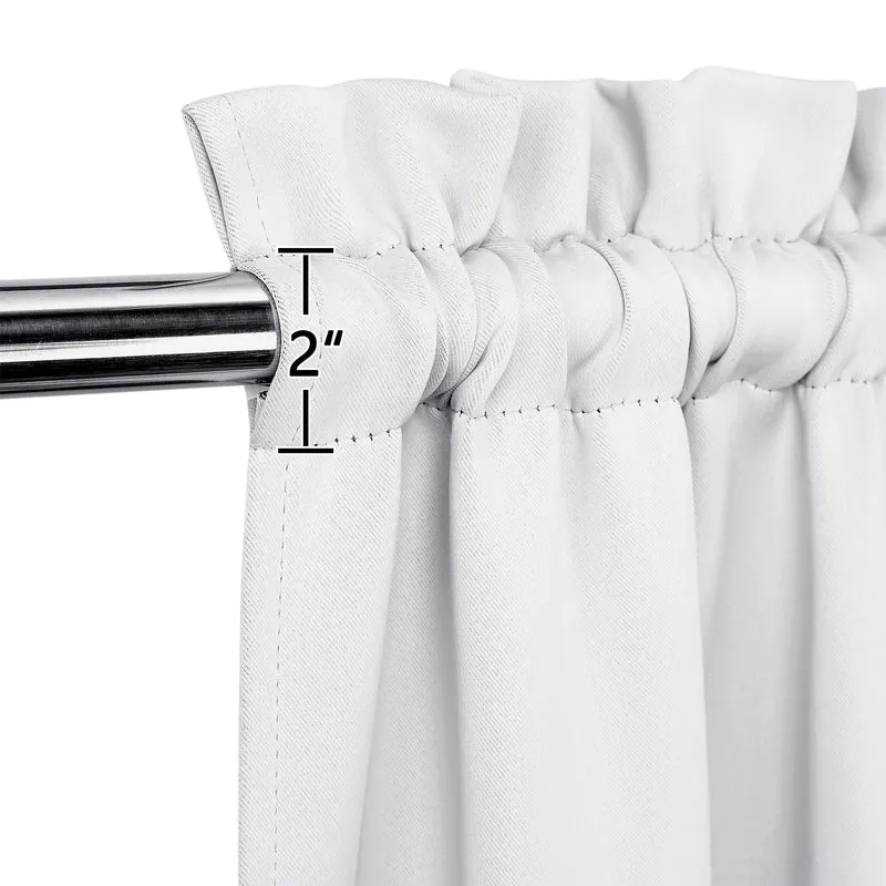 Tende oscuranti Garvee, set da 2 pezzi per bagni e piccole finestre, 26x45 pollici, nere, oscuranti