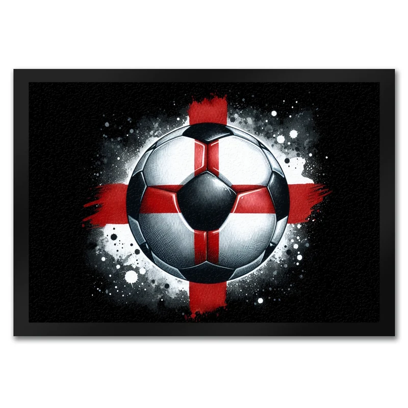 Fußball Englische Flagge Fußmatte in 35x50 cm
