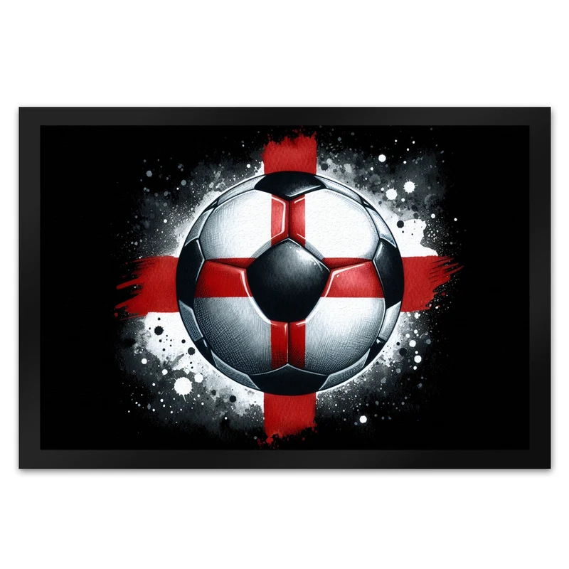 Fußball Englische Flagge Fußmatte in 35x50 cm
