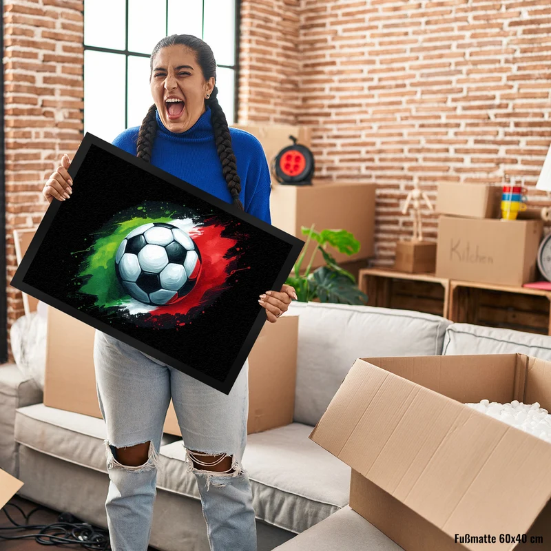 Fußball Italien Flagge Fußmatte in 35x50 cm