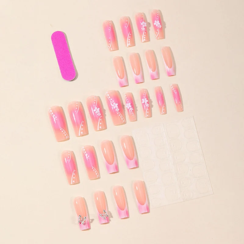3D Floral Acrylic Nail Art Stornfield