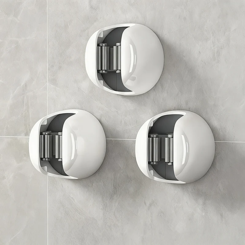 Wall hooks without drilling for brooms and cleaning cloths