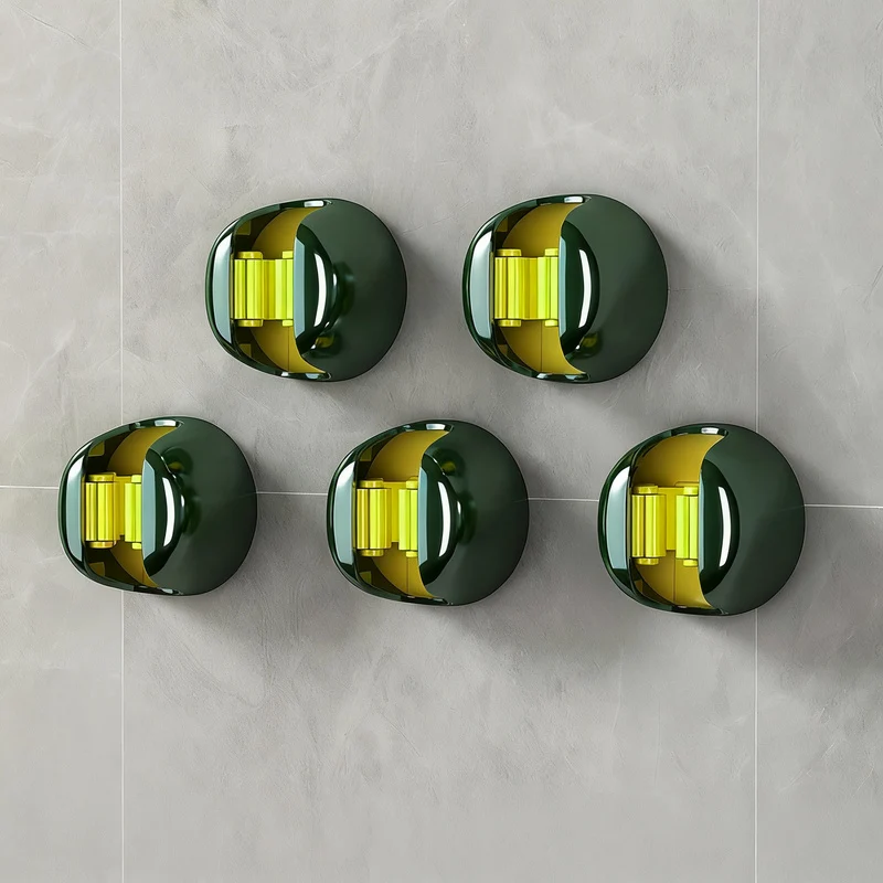 Wall hooks without drilling for brooms and cleaning cloths