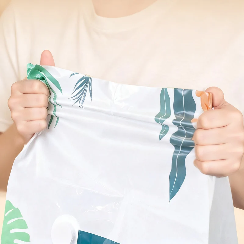 Vacuum compression bags for clothing and bedding