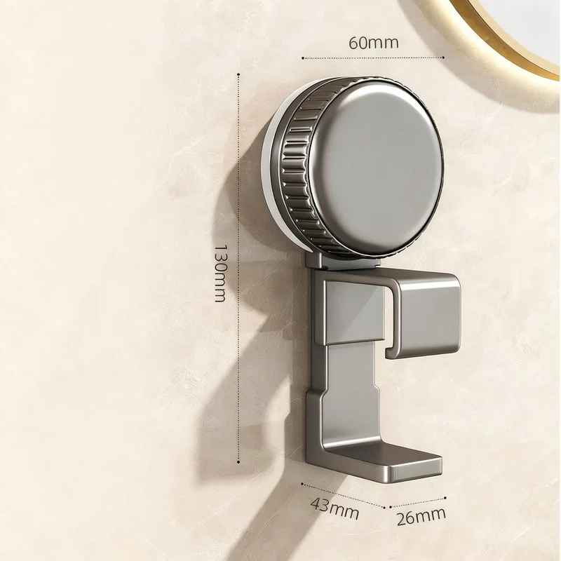 Suction cup sink hook, height adjustable