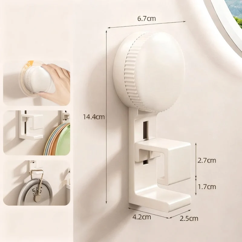 Suction cup sink hook, height adjustable
