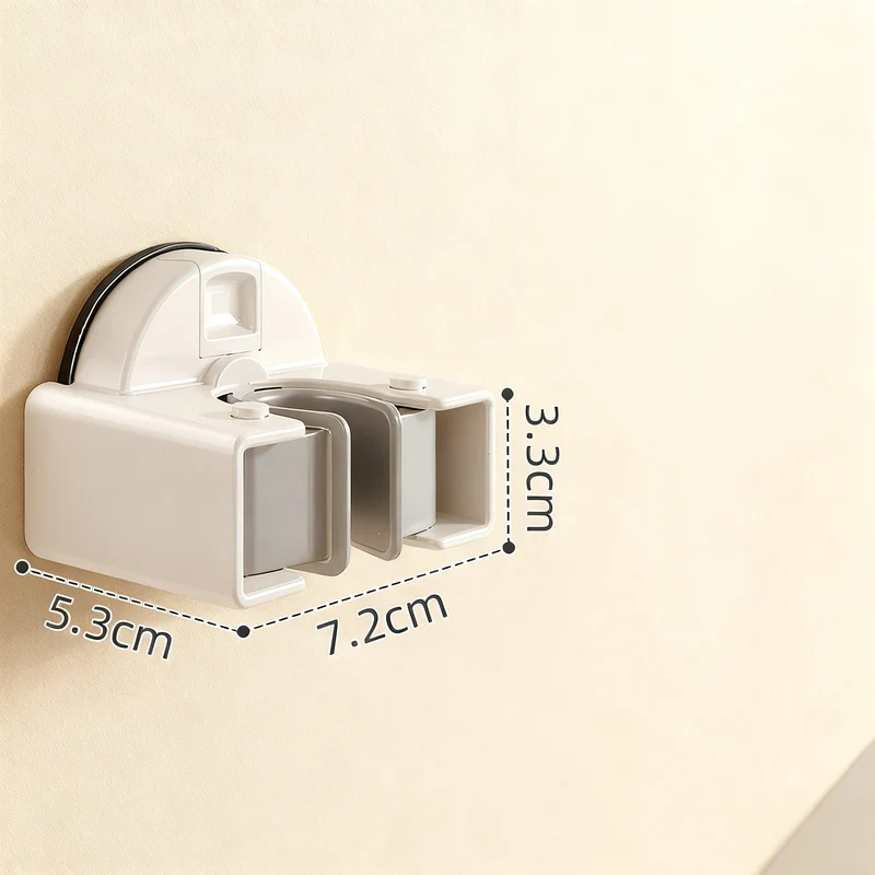 Suction cup holder for brooms and mops