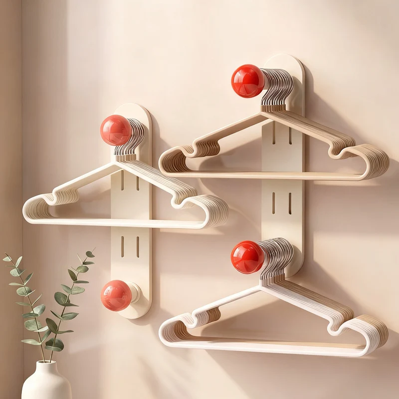 Plastic hanger organizer, wall mountable