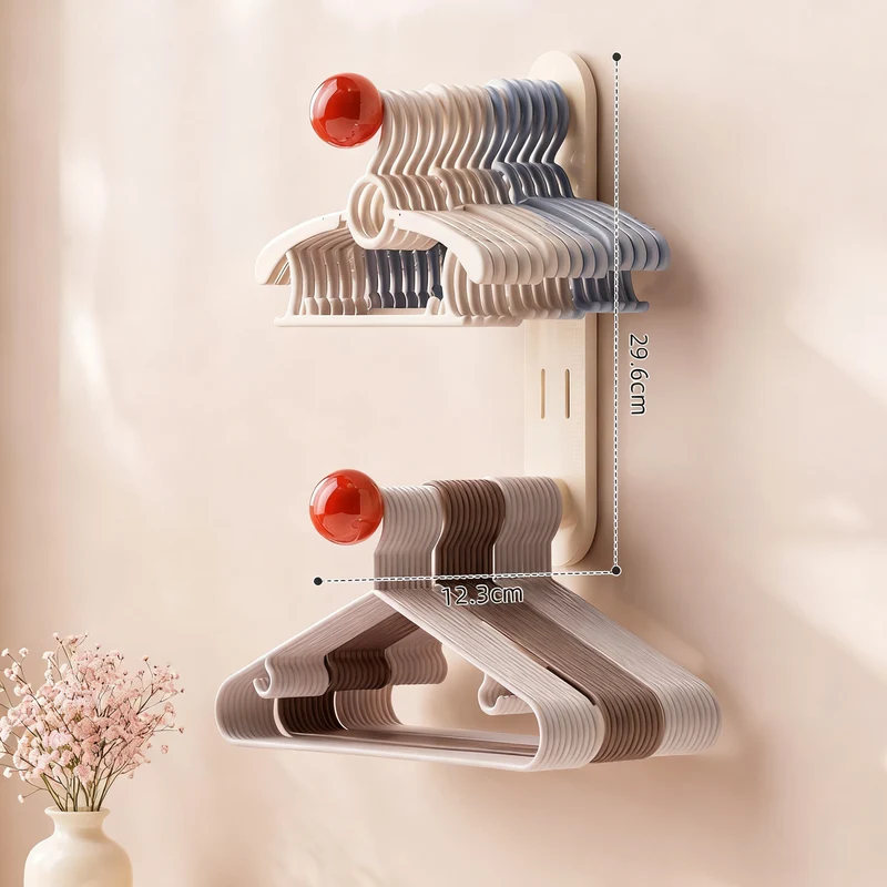 Plastic hanger organizer, wall mountable