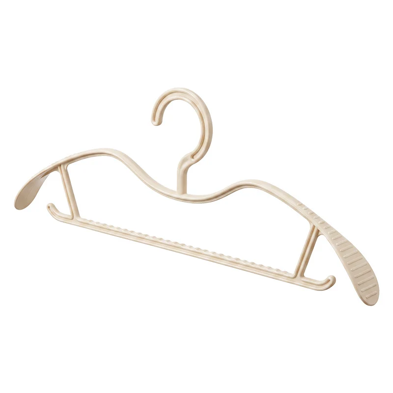 Plastic hanger with short neck, non-slip