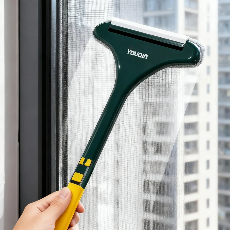 Fly screen cleaning brush, double-sided