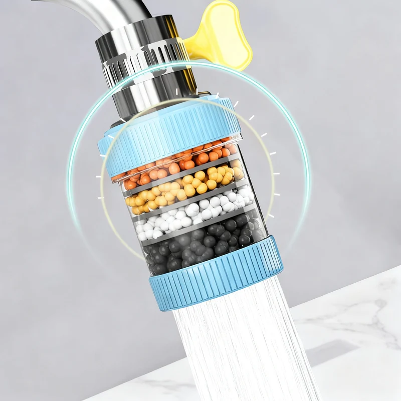 Swivel faucet attachment with filtration