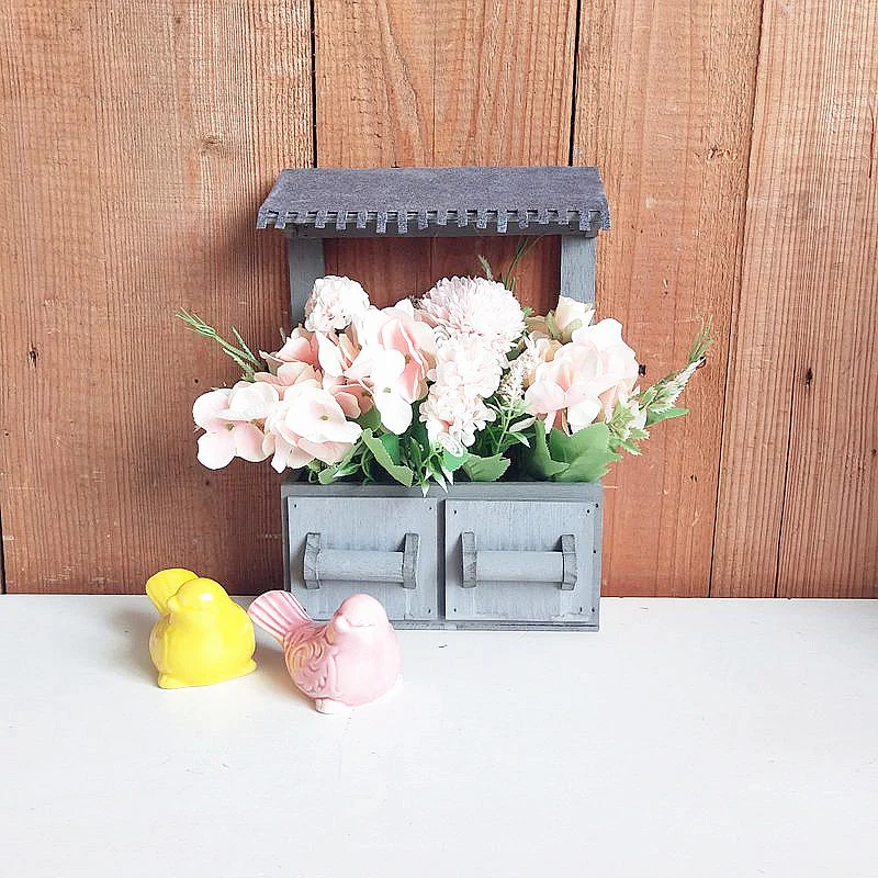 Decorative Flower Pot Box with Roof