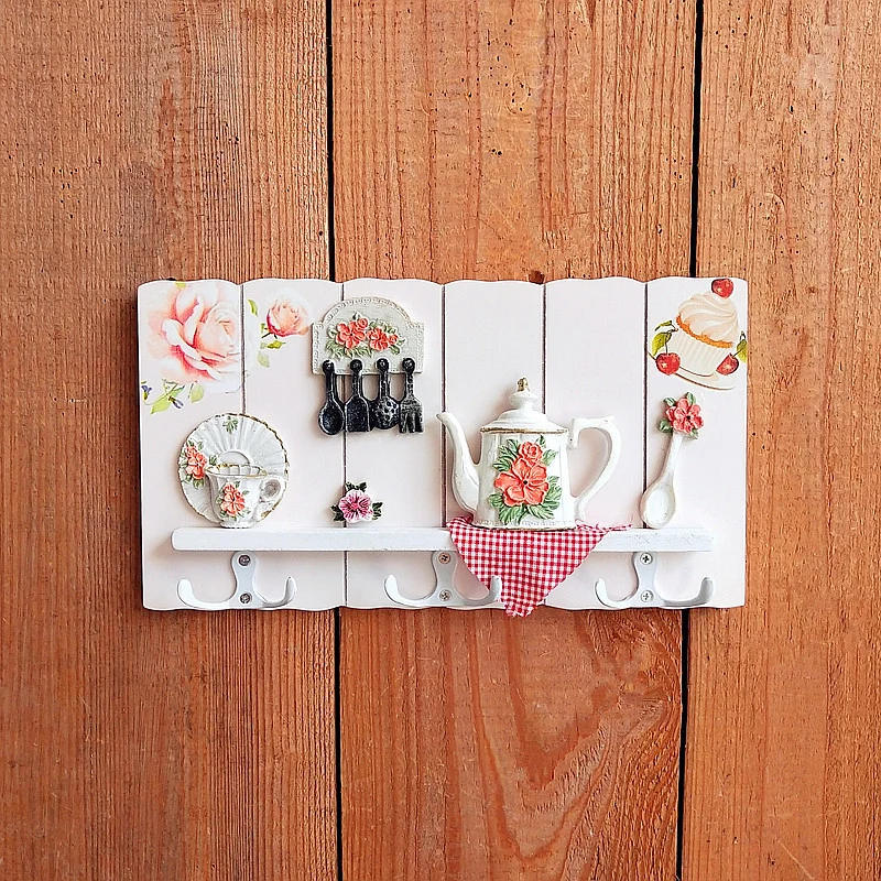 Decorative Floral Wall Hook Rack