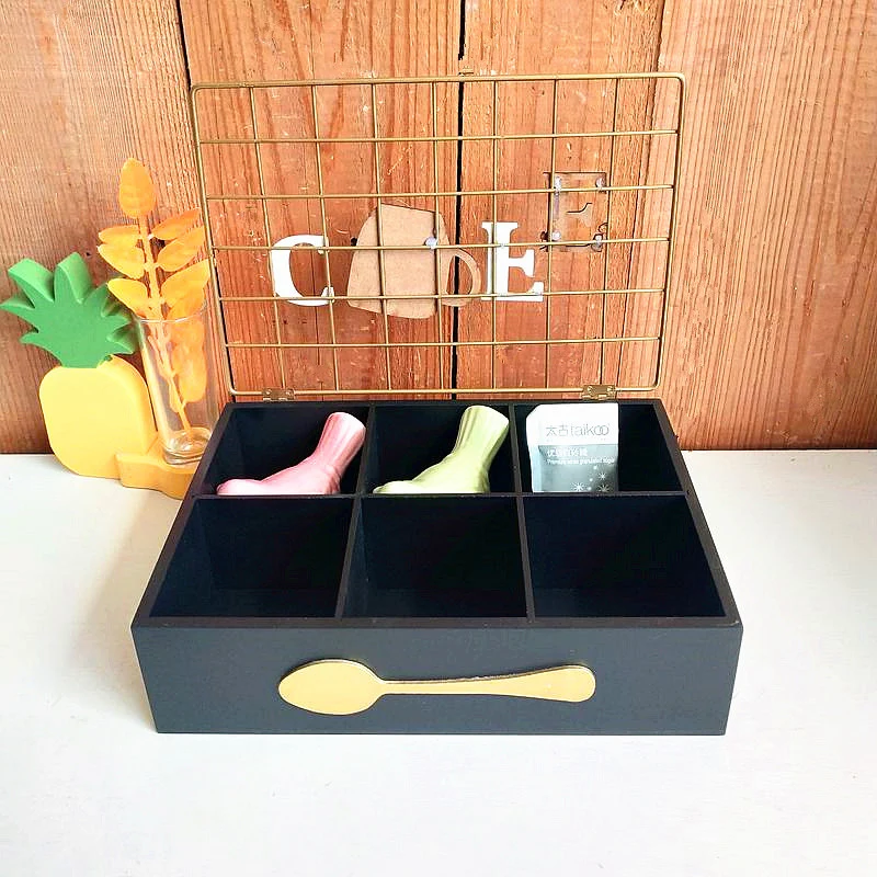 Coffee storage organizer with compartments