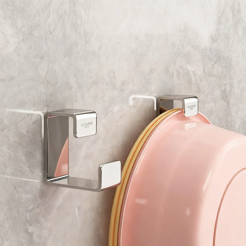 Stainless steel hanging hooks for sinks