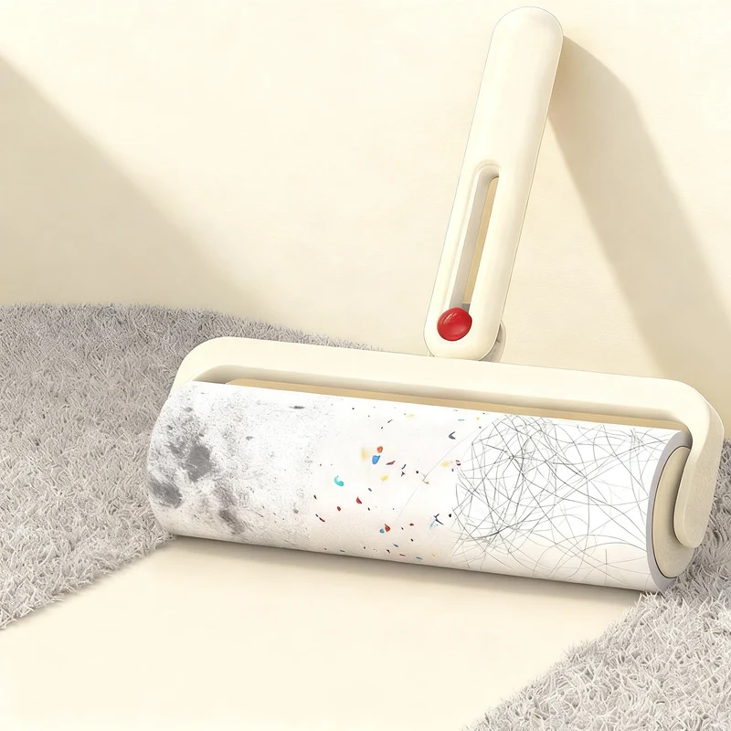 Lint roller with replacement rolls, foldable