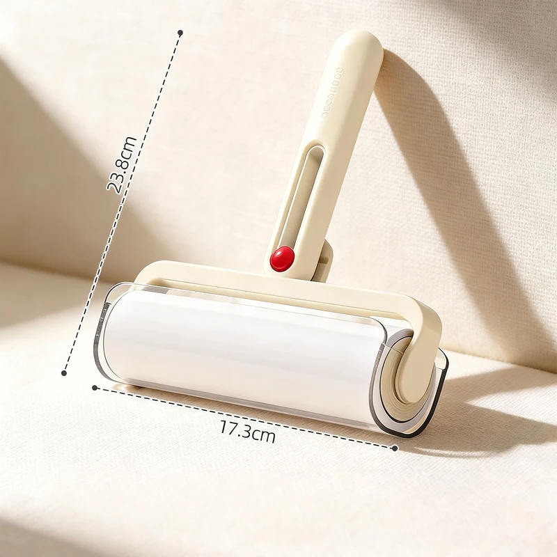 Lint roller with replacement rolls, foldable