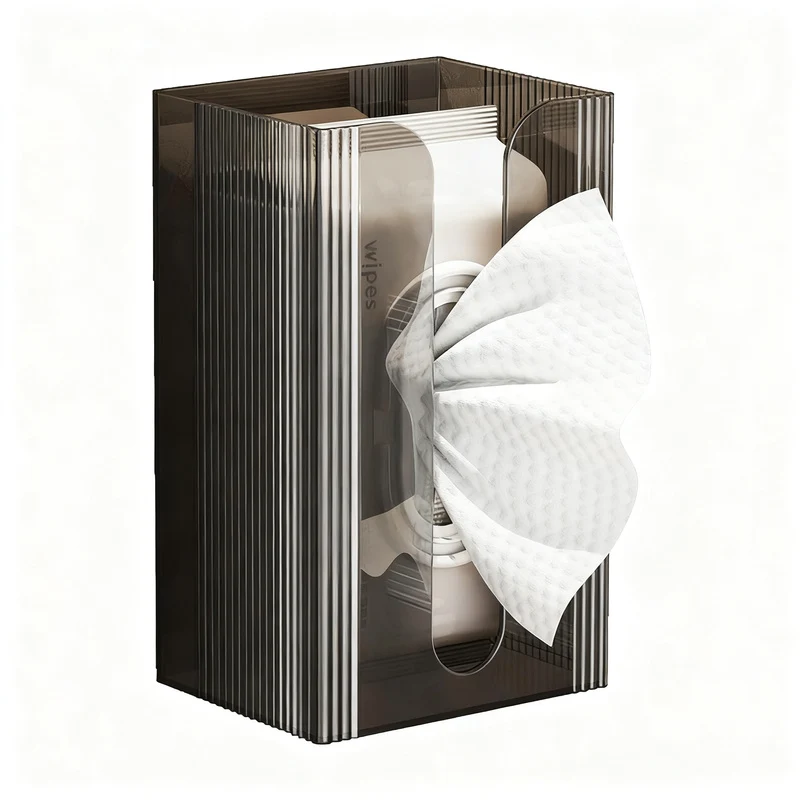 Wall-mounted tissue dispenser made of plastic