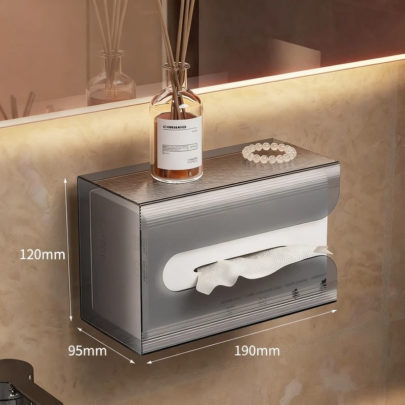 Wall-mounted tissue dispenser made of plastic