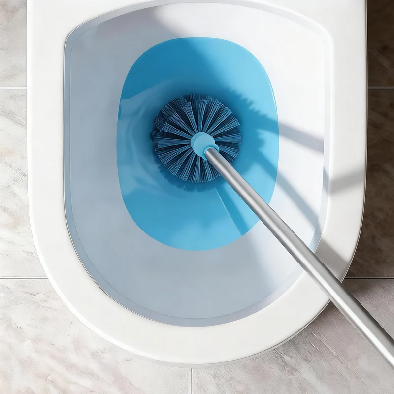 Toilet brush with wall holder
