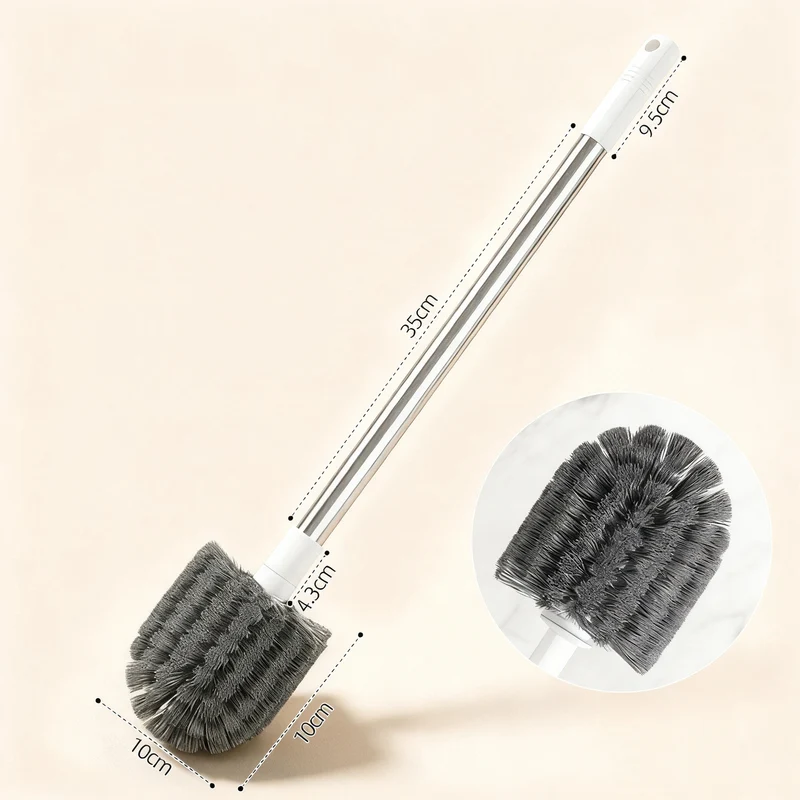 Toilet brush with wall holder